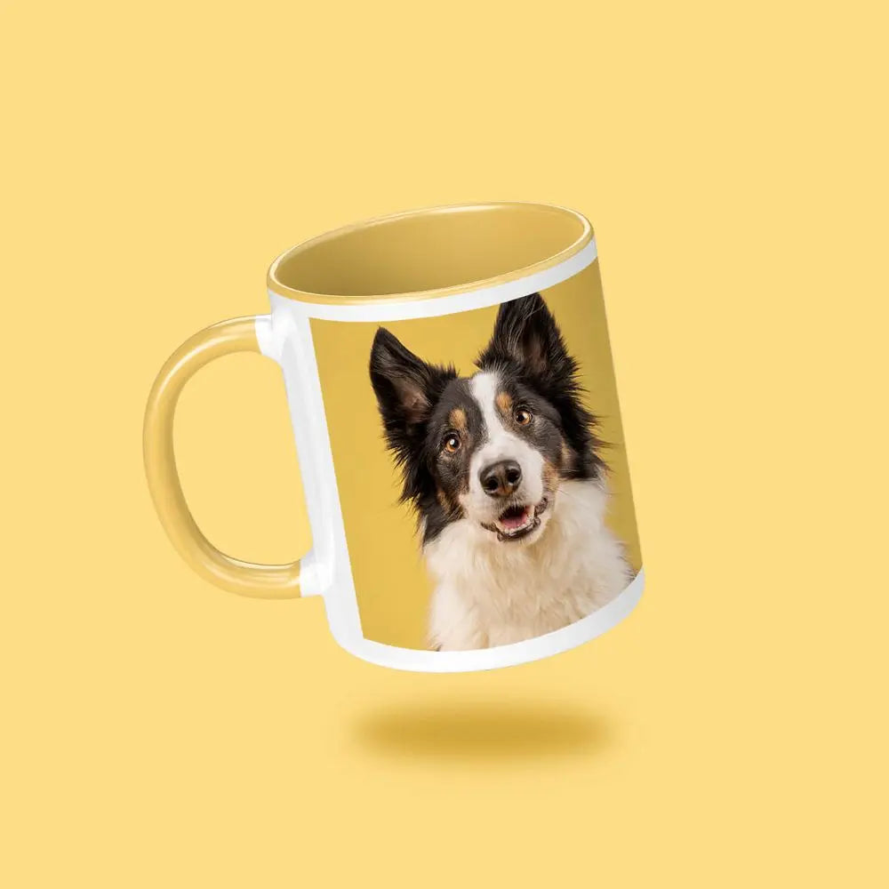 White Ceramic Mug with Colored Interior – 325 ml