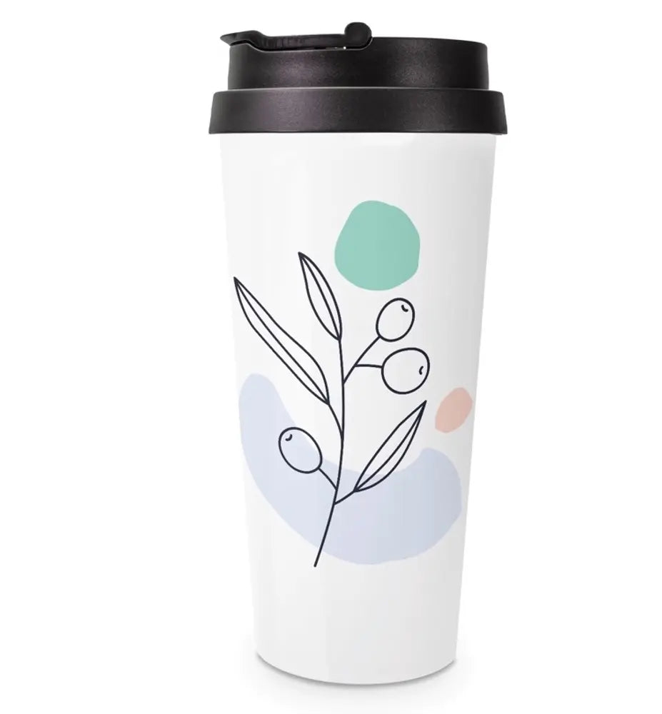 White Stainless Steel Travel Mug - 450ml