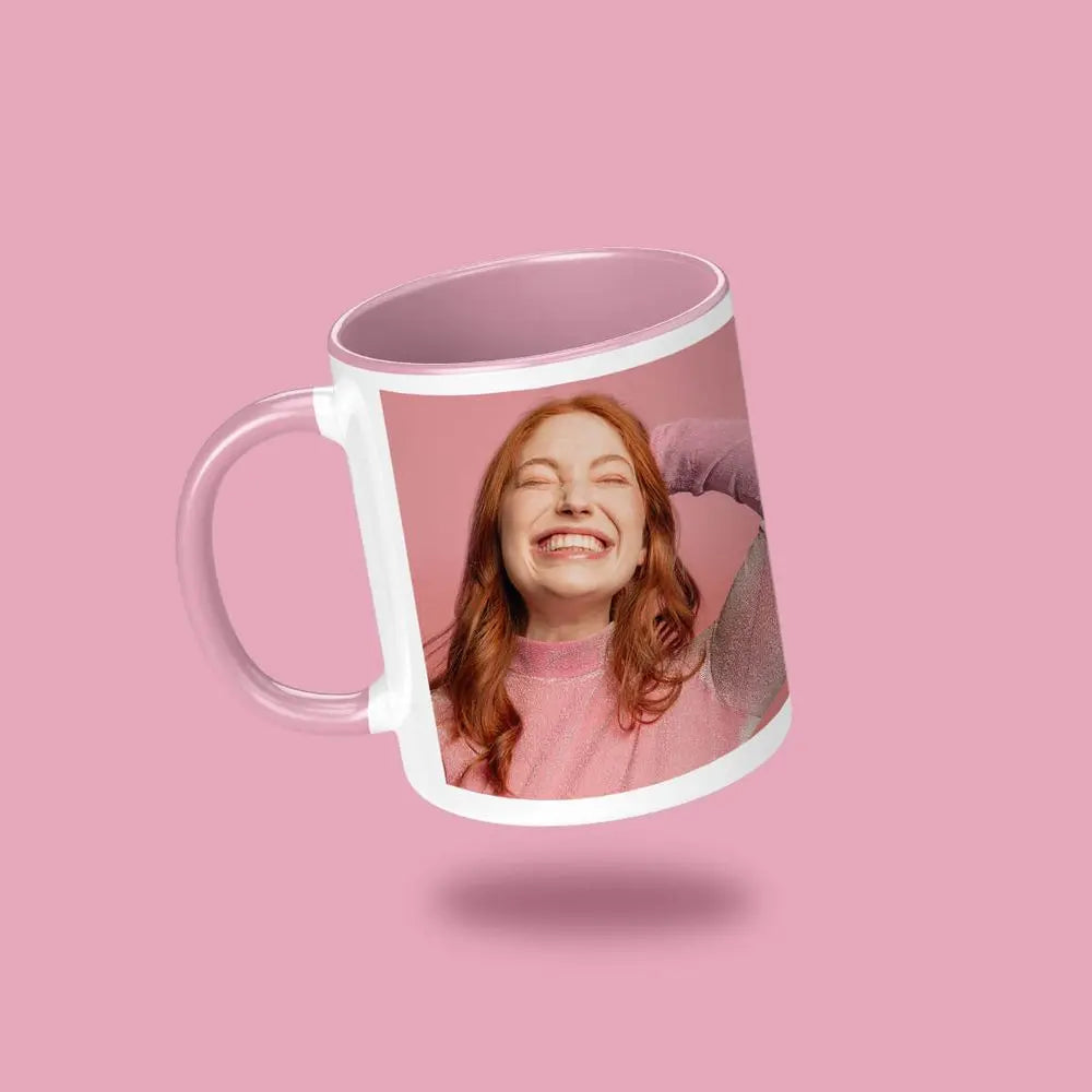 White Ceramic Mug with Colored Interior – 325 ml