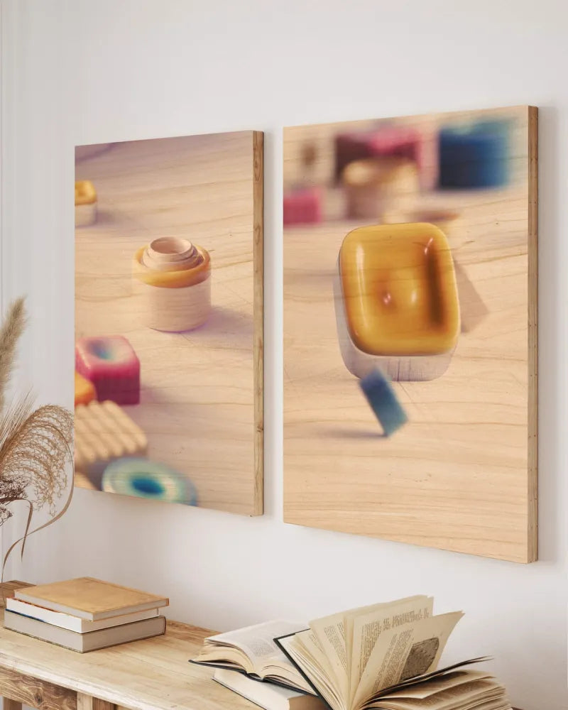Bedrukte houten plaquette