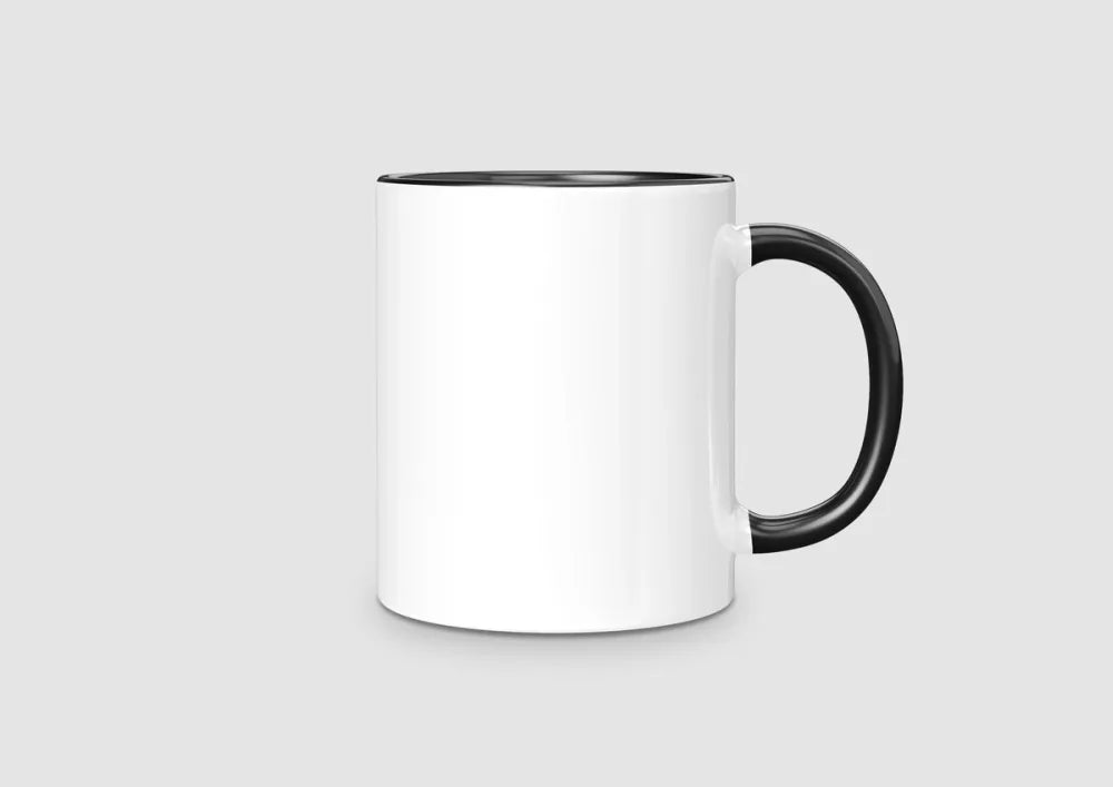 White Ceramic Mug with Colored Interior – 325 ml