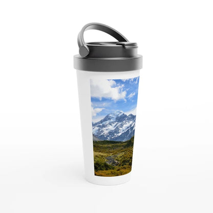 Tasse de Voyage Blanche en Acier Inoxydable - 450ml